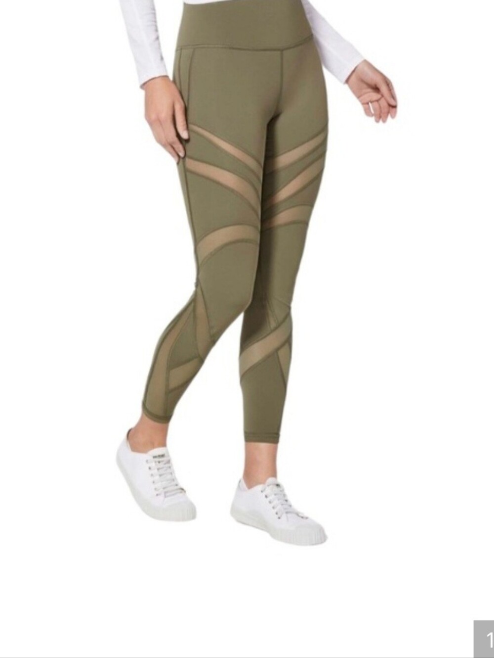 Lululemon💎Olive Green Mesh-Panel High-Waist Leggings